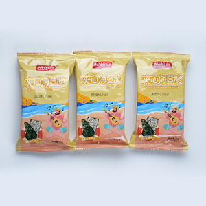 16 g por bolsa, sándwich de nori en rodajas con cuatro sabores (sésamo, coco, patata morada, zanahoria)